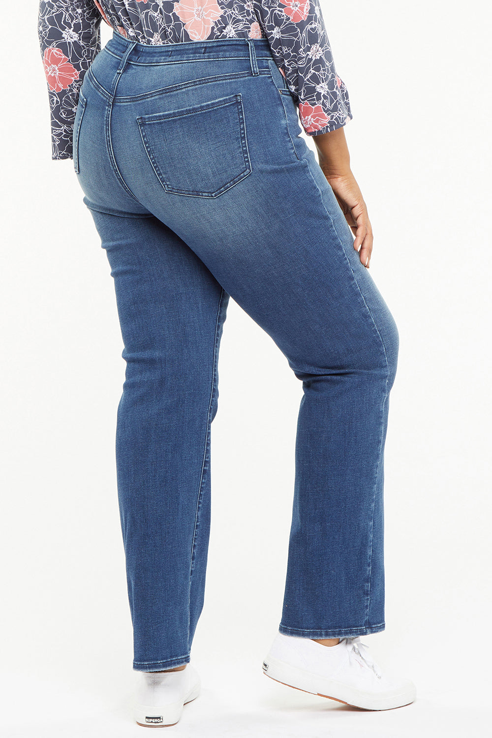 Marilyn Straight Jeans In Plus Size With High Rise And 31 Inseam - Kingston  Blue