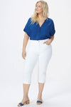 Women Marilyn Straight Crop Jeans In Plus Size In Optic White, Size: 14w   Denim