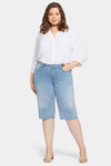Women Kristie 80s Bermuda Denim Shorts In Plus Size In Afterglow, Size: 14w   Polyester/cotton/denim
