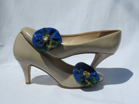 Black Watch Tartan Shoe Clips