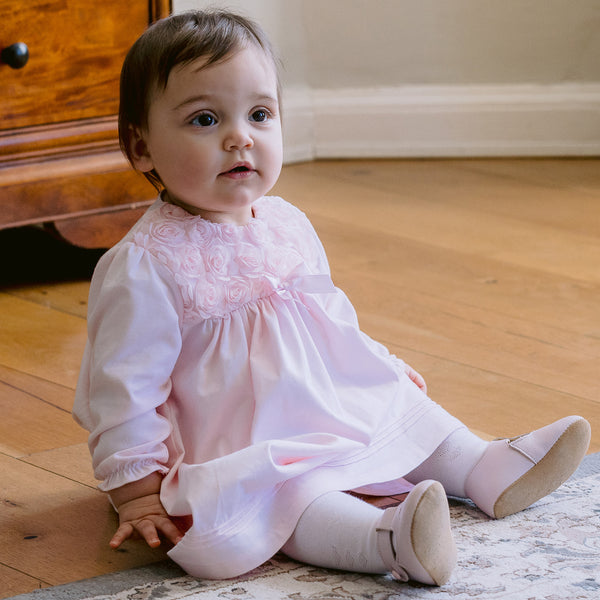 Elsie Baby-Mädchen-Rosa-Kleid bei Emile et Rose