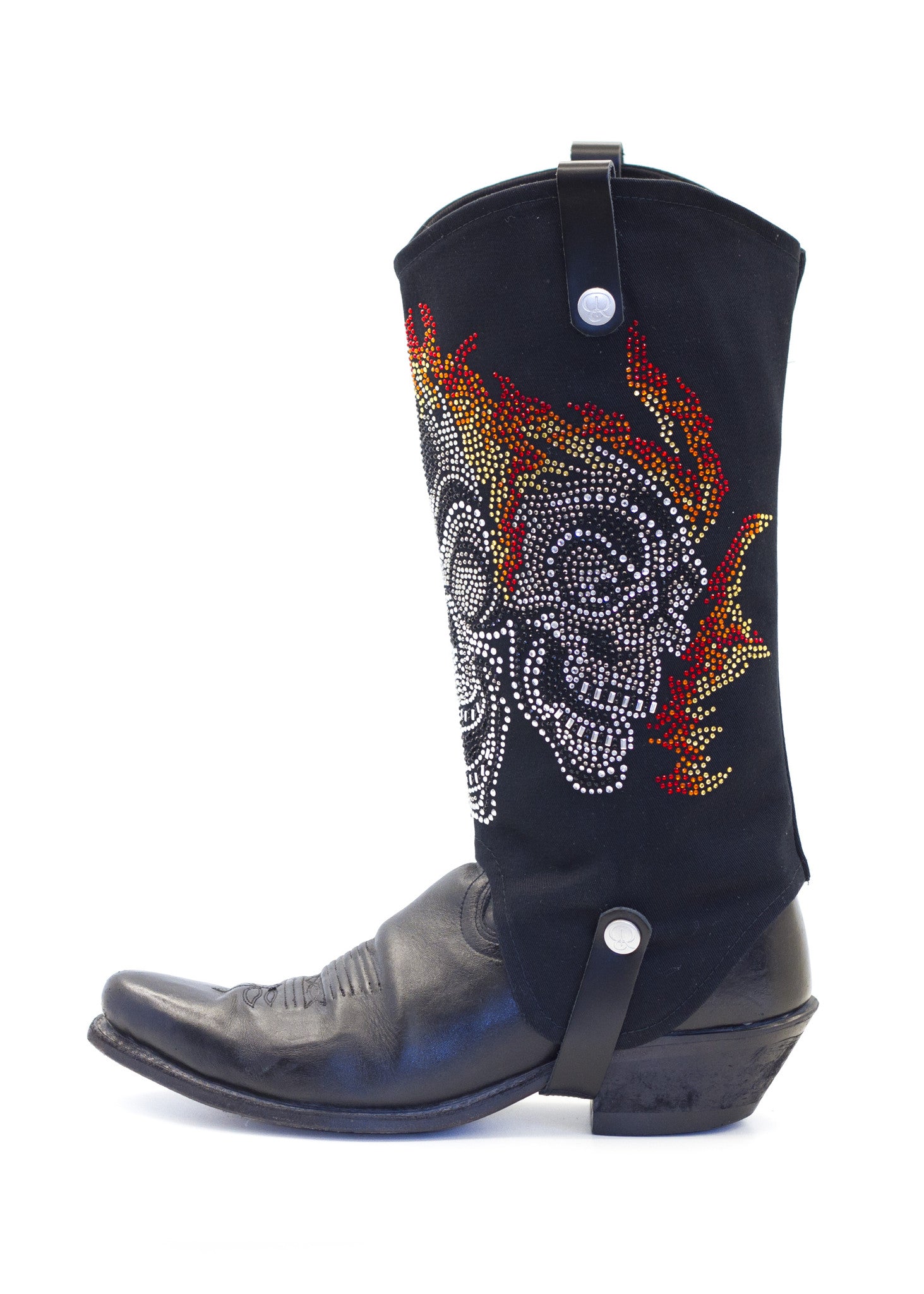 black cowgirl boots with rhinestones