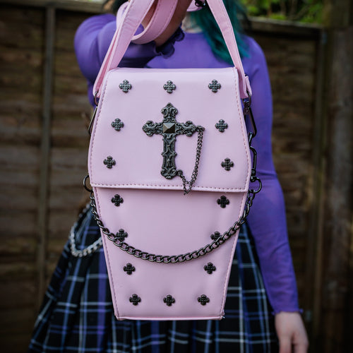 Elouise Dark Coffin Pastel Goth Black Vegan Leather Bag Backpack – ▷ PASTEL  GOTH & KAWAII GOTH Online Shop ☢️