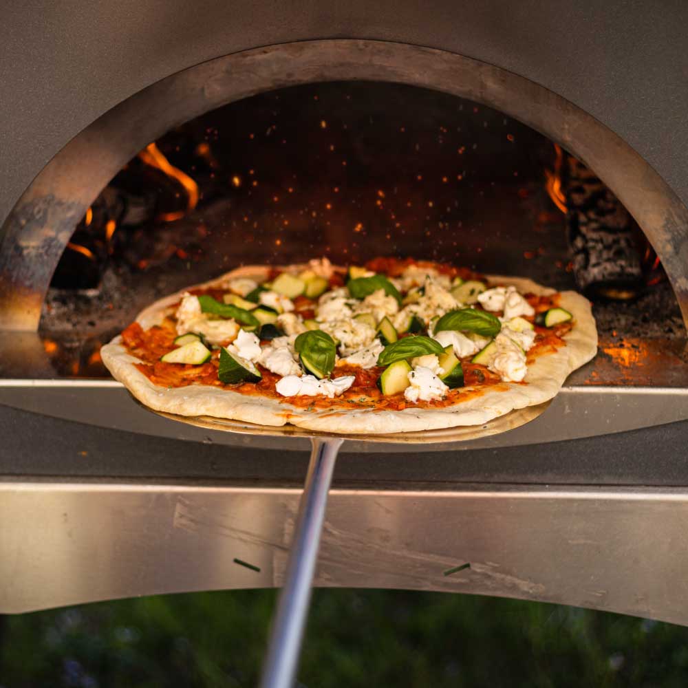 DAC Forniture - Pala pizza in alluminio anodizzato quadra forata 33x33 cm  con manico 180 cm - Cerutti