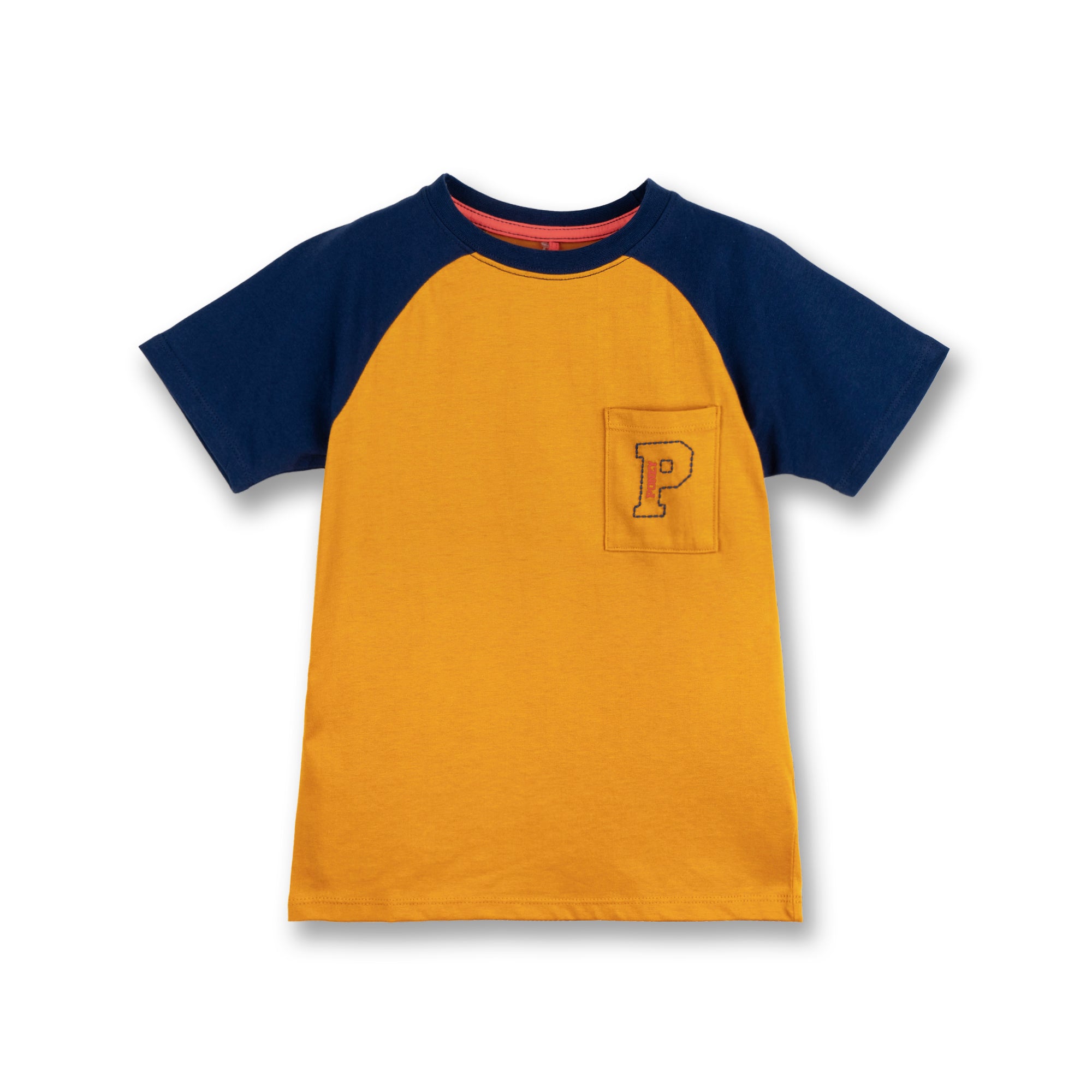 Poney Boys Mustard Pocket Raglan Short Sleeve Tee - Poney Group product image