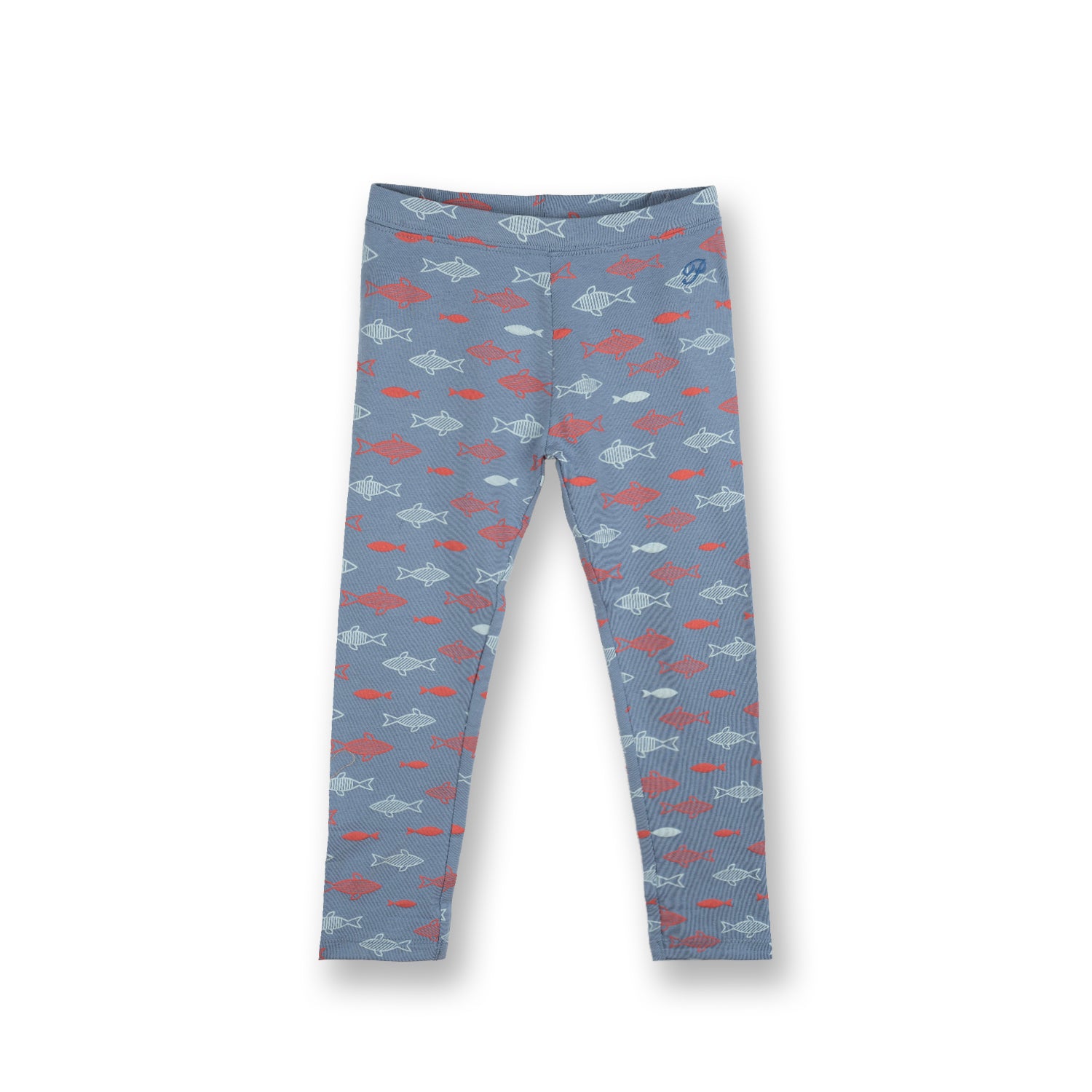 Image of Poney Girls Grey Vibrant Fishes Leggings