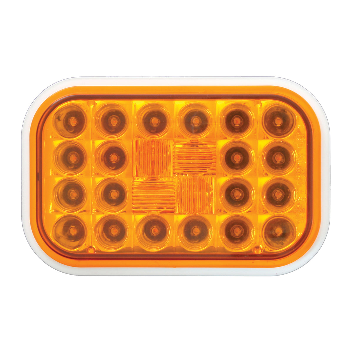 Pearl Amber rectangular 24 diode LED turn signal light — Empire Chrome
