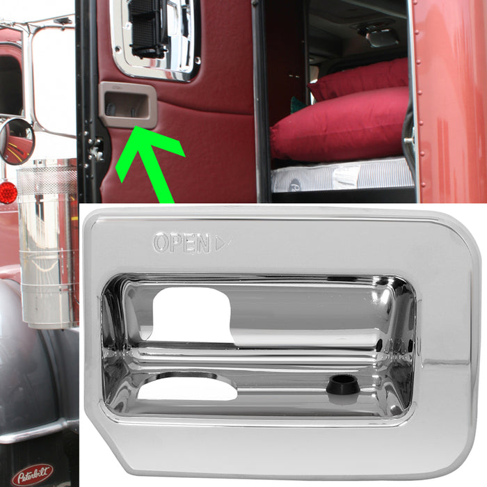 Peterbilt chrome plastic interior sleeper door handle cover — Empire Chrome