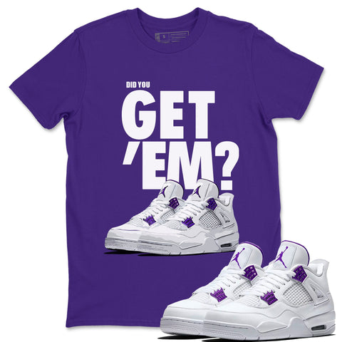 Air Jordan 4 Court Purple Shirts and 