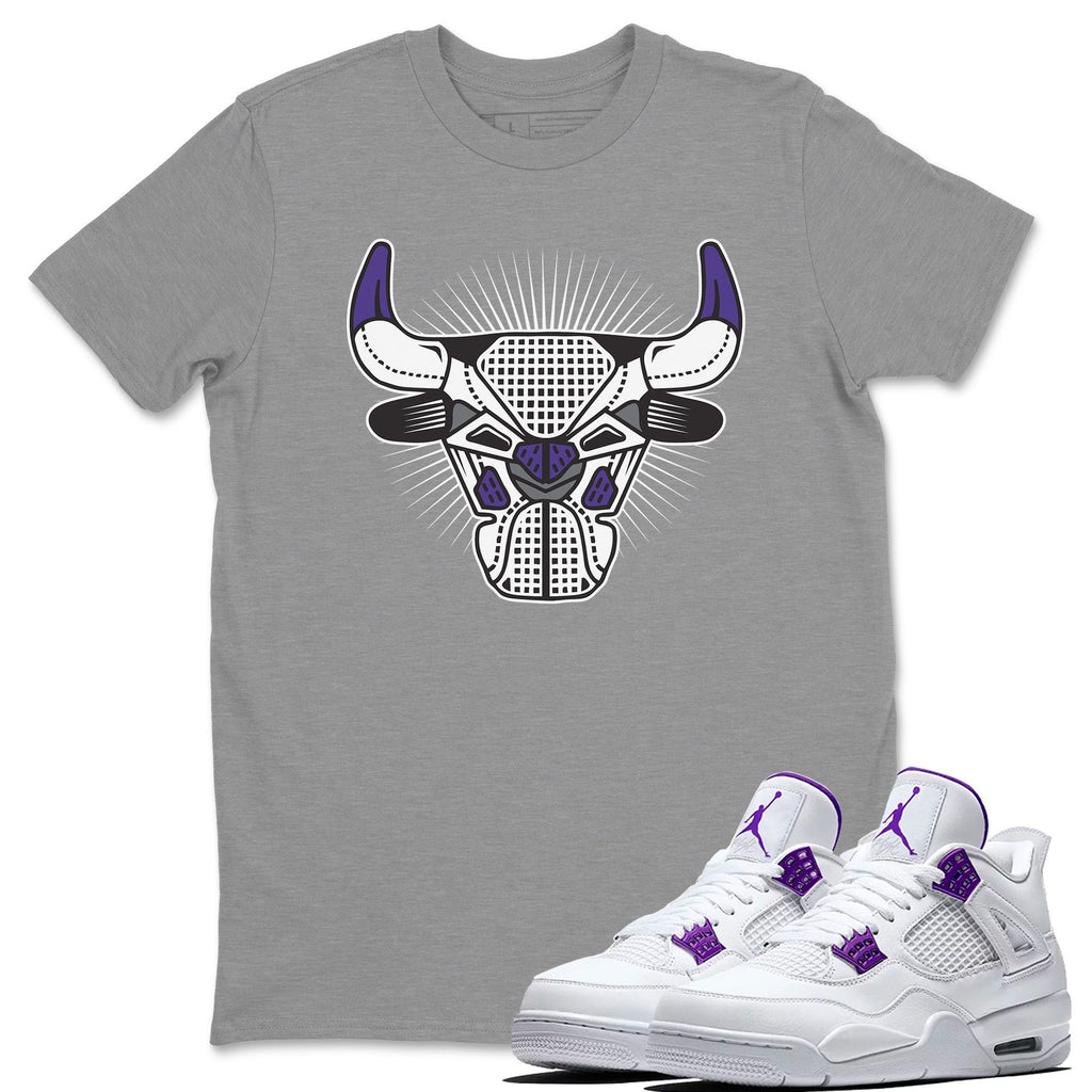 white and purple jordan 4 shirt
