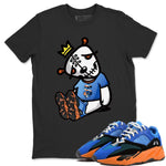 Adidas Yeezy Boost 700 Bright Blue Dead Dolls Crew Neck T-Shirt Sneaker Matching Unisex Outfits Yeezy 700 Bright Blue Sneaker Match Tee Image Black Short Sleeve Tees