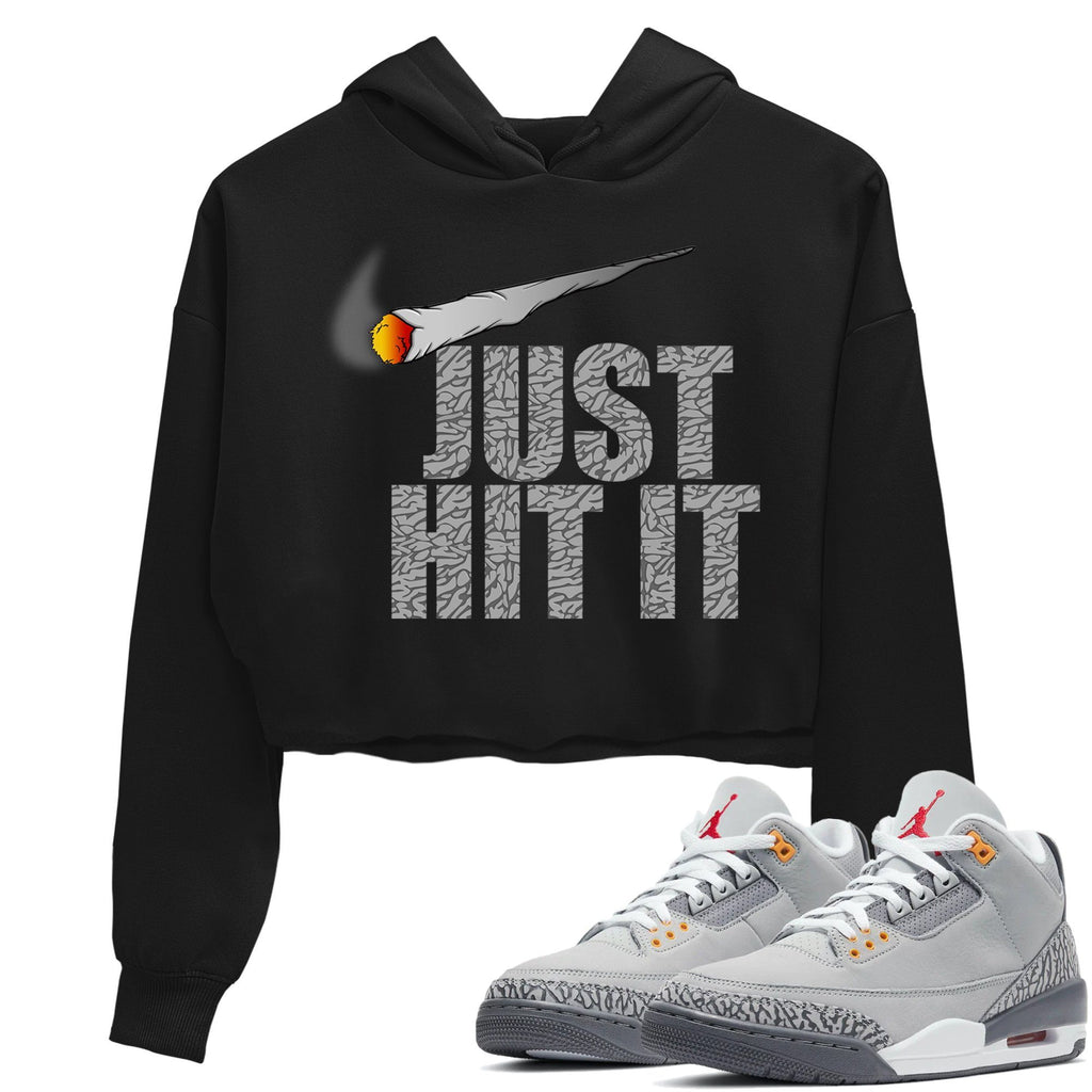 Air Jordan 3 Cool Grey Sneaker Shirts And Sneaker Matching Outfits Just Hit It Crop Hoodie Sneaker Release Tees