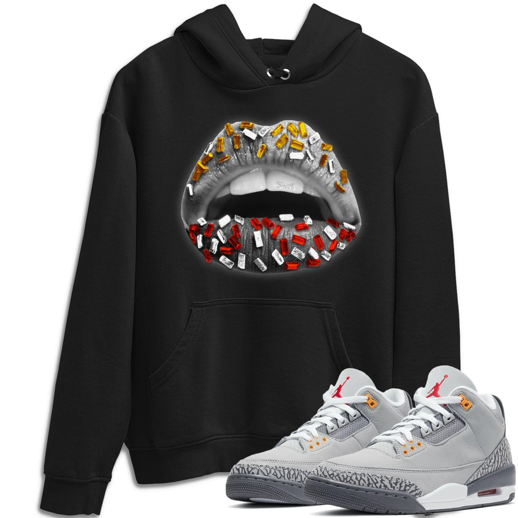 Air Jordan 3 Cool Grey Sneaker Shirts And Sneaker Matching Outfits Lips Jewel Hoodie Sneaker Release Tees