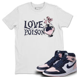 Air Jordan 1 Atmosphere Love Poison Unisex Tee Matching AJ1 Outfits Perfect Holiday Sneakerhead Gifts Idea Image White Short Sleeve Tees1
