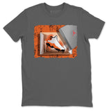 Air Jordan 13 Retro Starfish Sneaker Crew Neck Unisex T Shirt Matching Outfits AJ13 Orange New Kicks Short Sleeve Tees 13s White Orange Black Image Cool Grey S 2