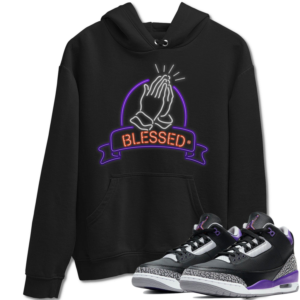 Air Jordan 3 Court Purple Sneaker Shirts And Sneaker Matching Outfits Blessed Hoodie Sneaker Release Tees