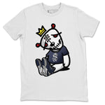 Air Jordan 3 Retro Midnight Navy Sneaker Crew Neck Unisex T Shirt Matching Outfits AJ3 Georgetown Dead Dolls Short Sleeve Tees 3s Cement Grey White Image White S 2