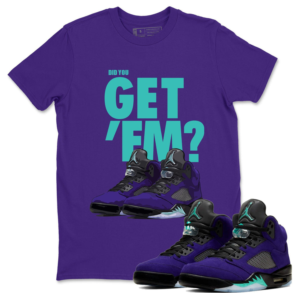 Air Jordan 5 Purple Grape Matching Tee 