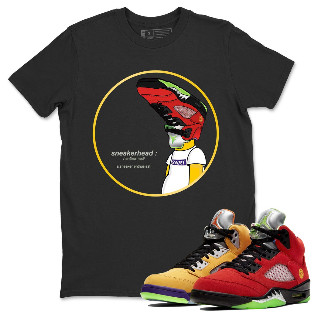 red and yellow jordan shirt