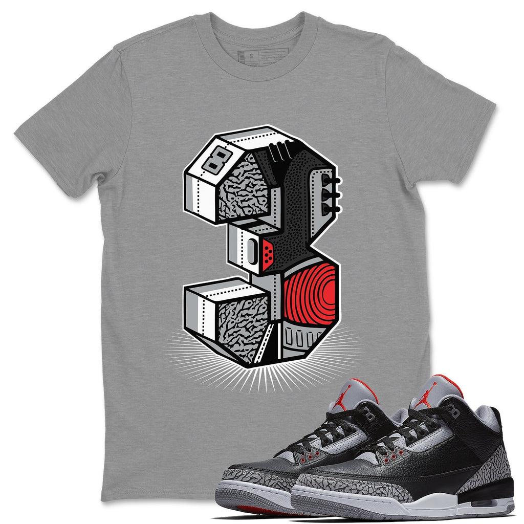 Air Jordan 3 Shirt Black Cement Sneaker 