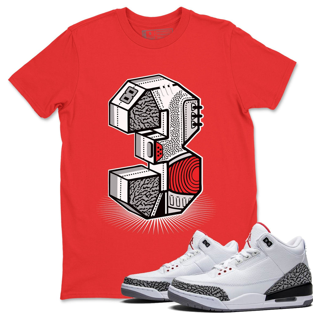 red jordan 3 shirt