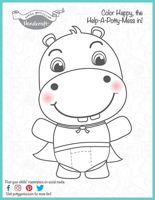 toilet training coloring pages