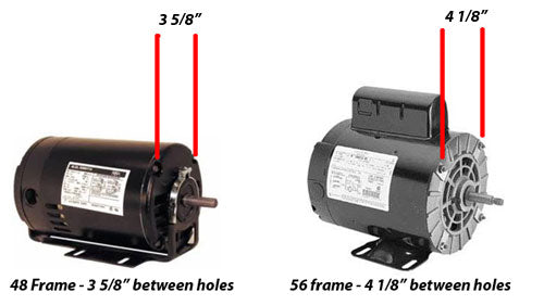 How to tell difference between 48 frame and 56 frame spa motors