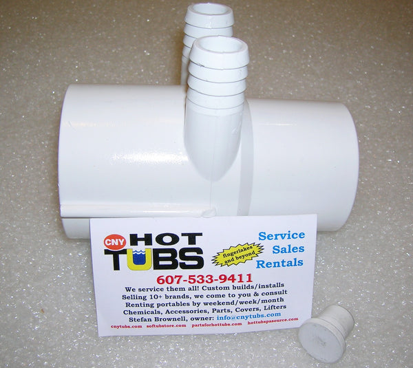 2 inch to 2 inch to 2 inch PVC Splitter Manifold – Hot Tub Spa Source