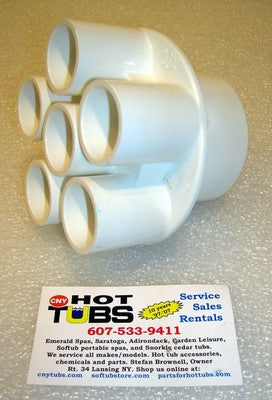 PVC SIX 3/4 to ONE 2 inch Port – Hot Tub Spa