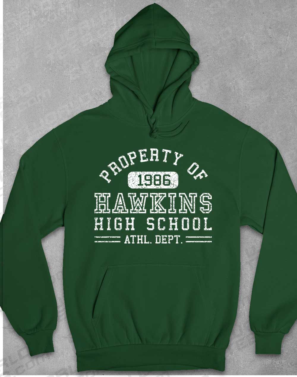 Bottle Green - Hawkins High School Athletics 1986 Hoodie