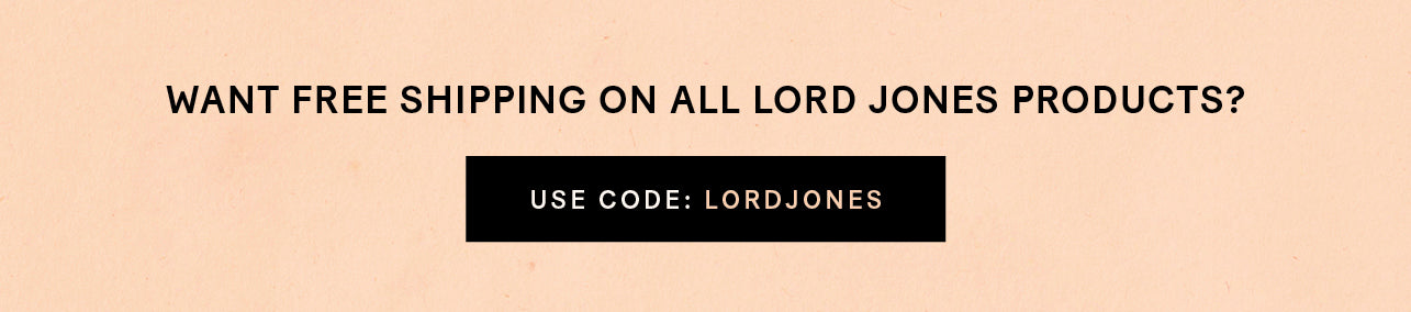 Lord Jones free shipping banner ad.