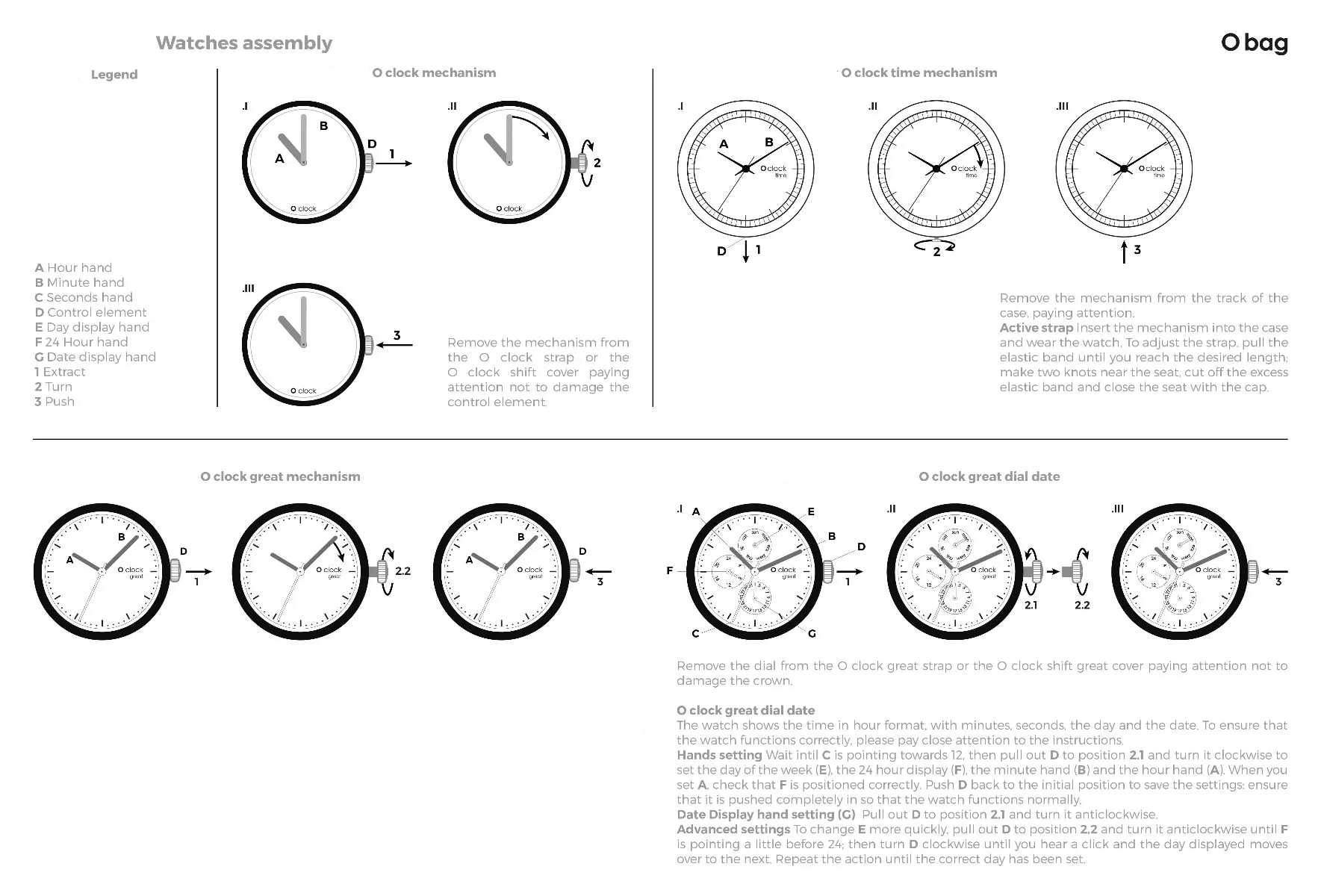 O clock instructions