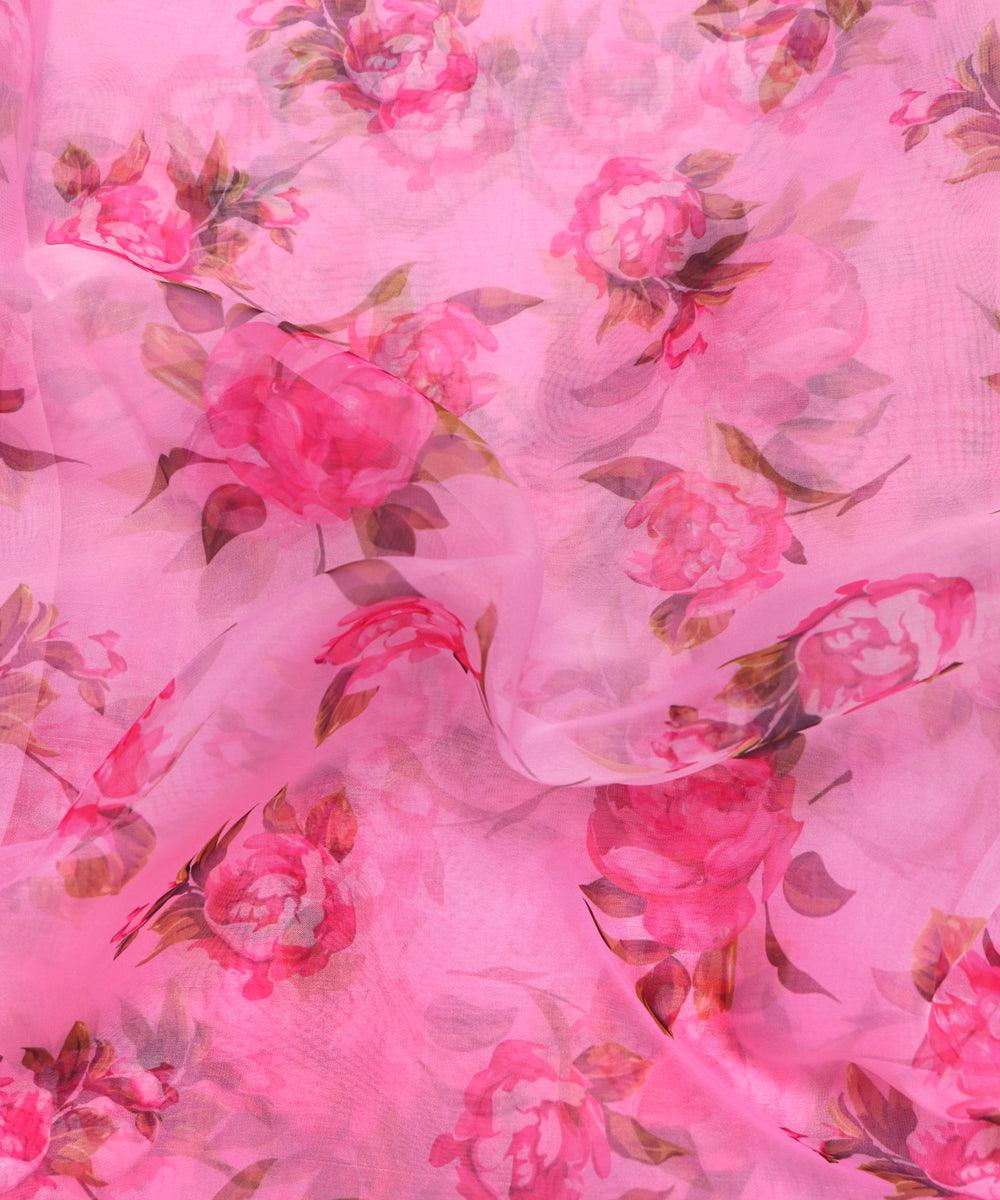 We have a large collection of print organza silk fabric that can be used  for saree