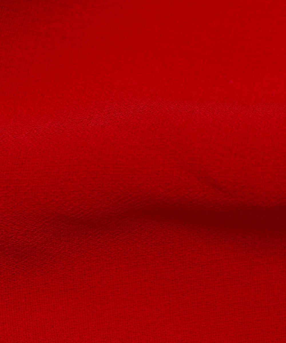 Cherry Red Colour Plain Georgette Fabric