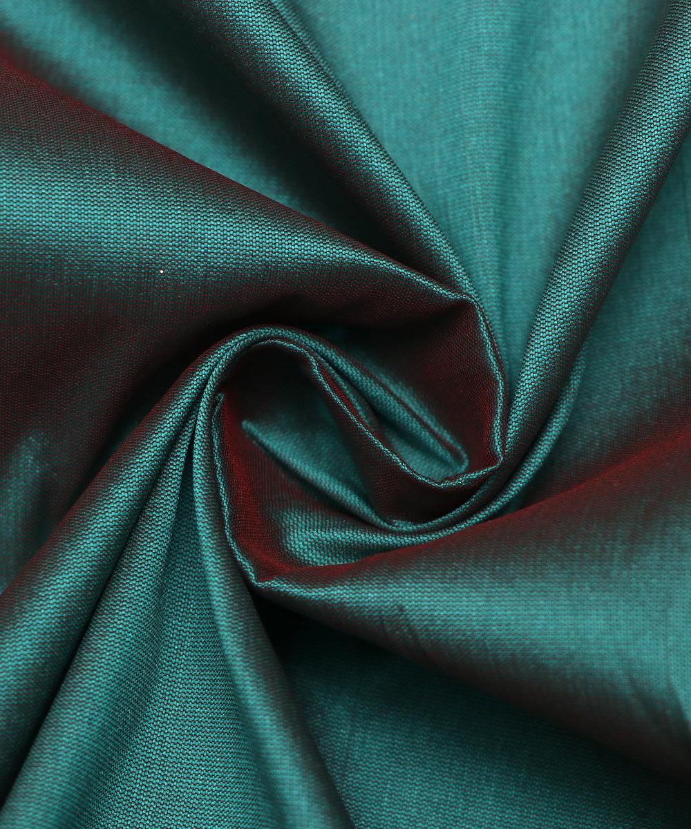 Blue Colour Two Plain Taffeta Silk Fabric