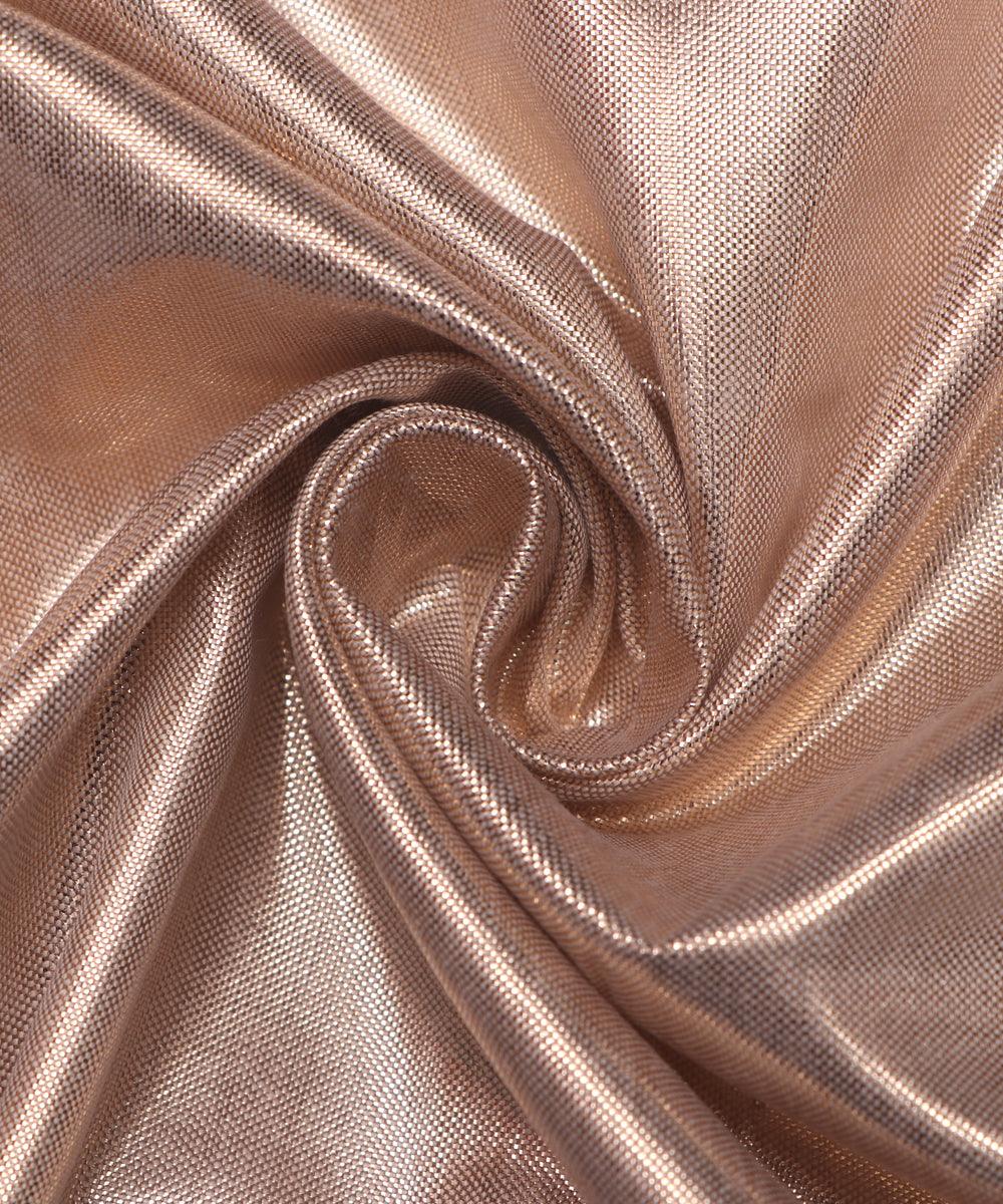 Rose Gold Colour Plain Shimmer Fabric