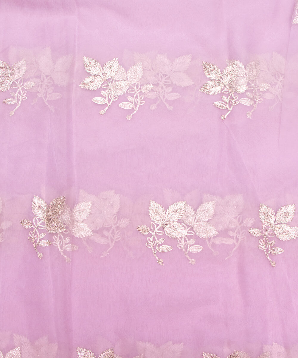 Donatello Organza Embroidery Fabric, Embroidered Floral Sheer