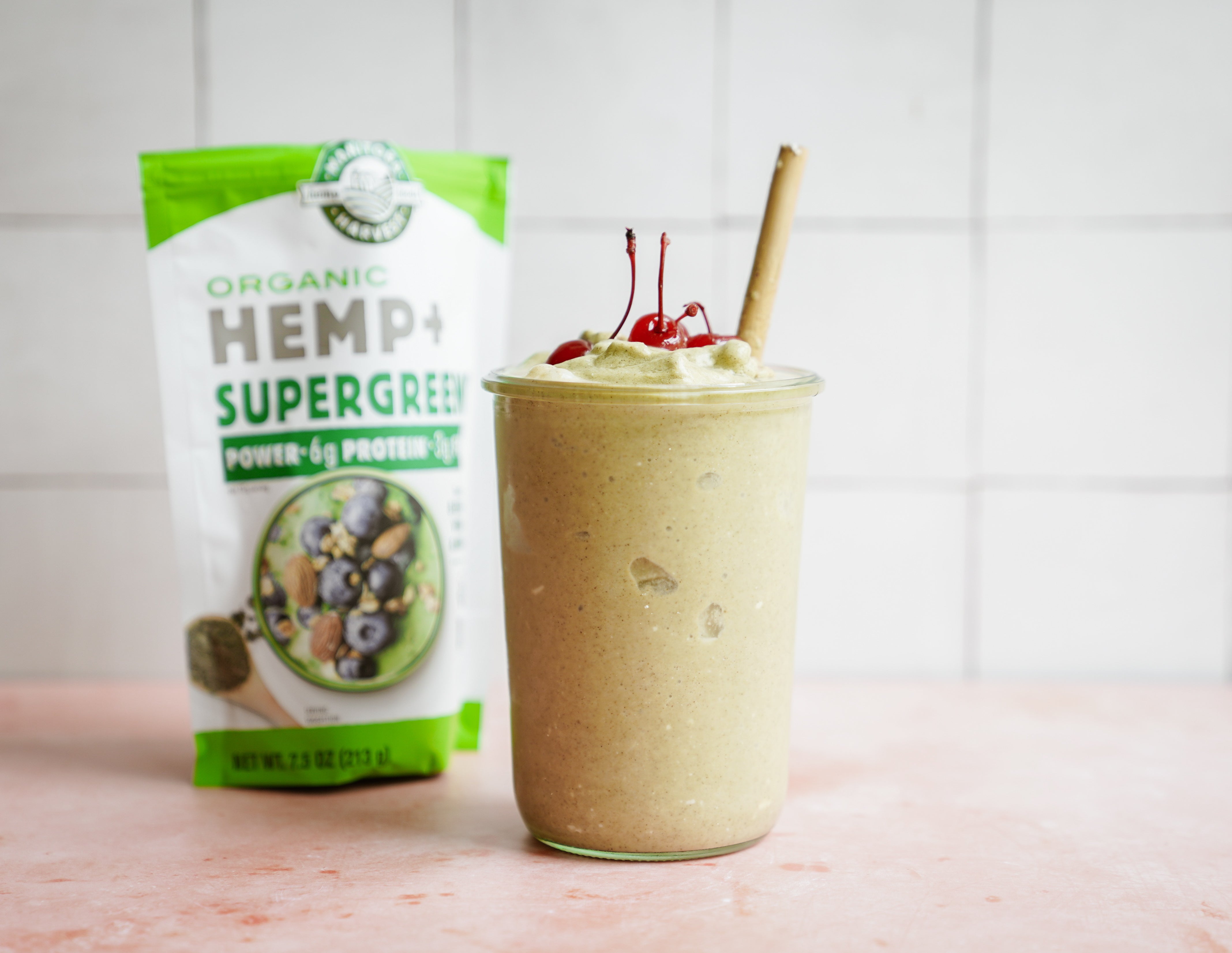 Frozen Pina Colada Smoothie with Hemp+ Supergreens