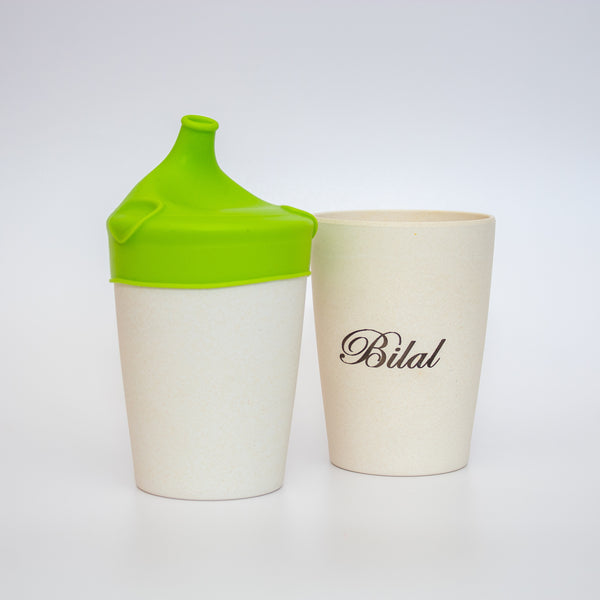 Personalised Bamboo Toddler Cup Sippy Green 0