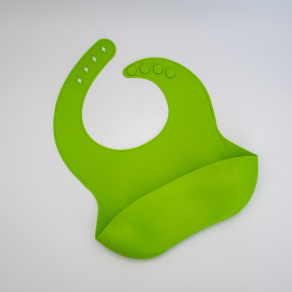 Personalised Embossed Silicone bib- Green 0