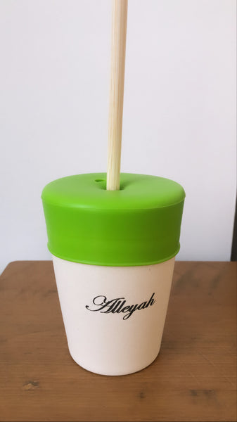 Personalised Straw Cup Green 0