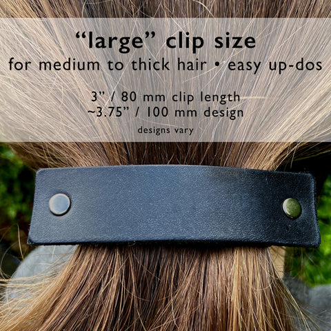 Large hair clip size info