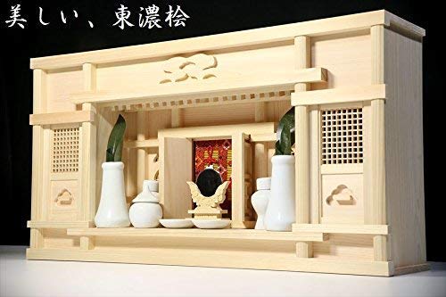 Yamako KAMIDANA Shinto Alter Shrine Wood Box-Type (Japanese Tono-Cypress Made) W/Shinto Altar Fittings Full Set