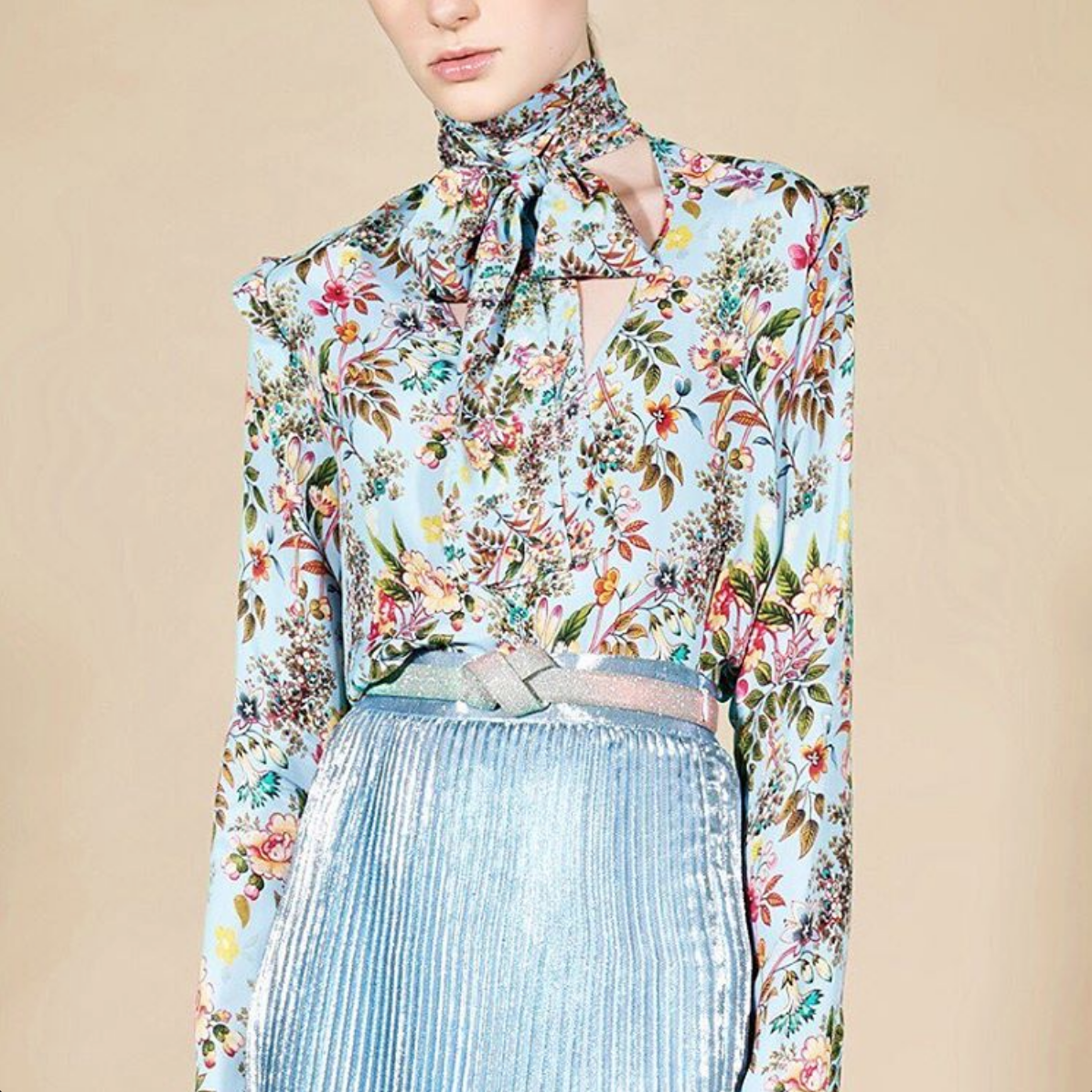 pastel floral print fashion