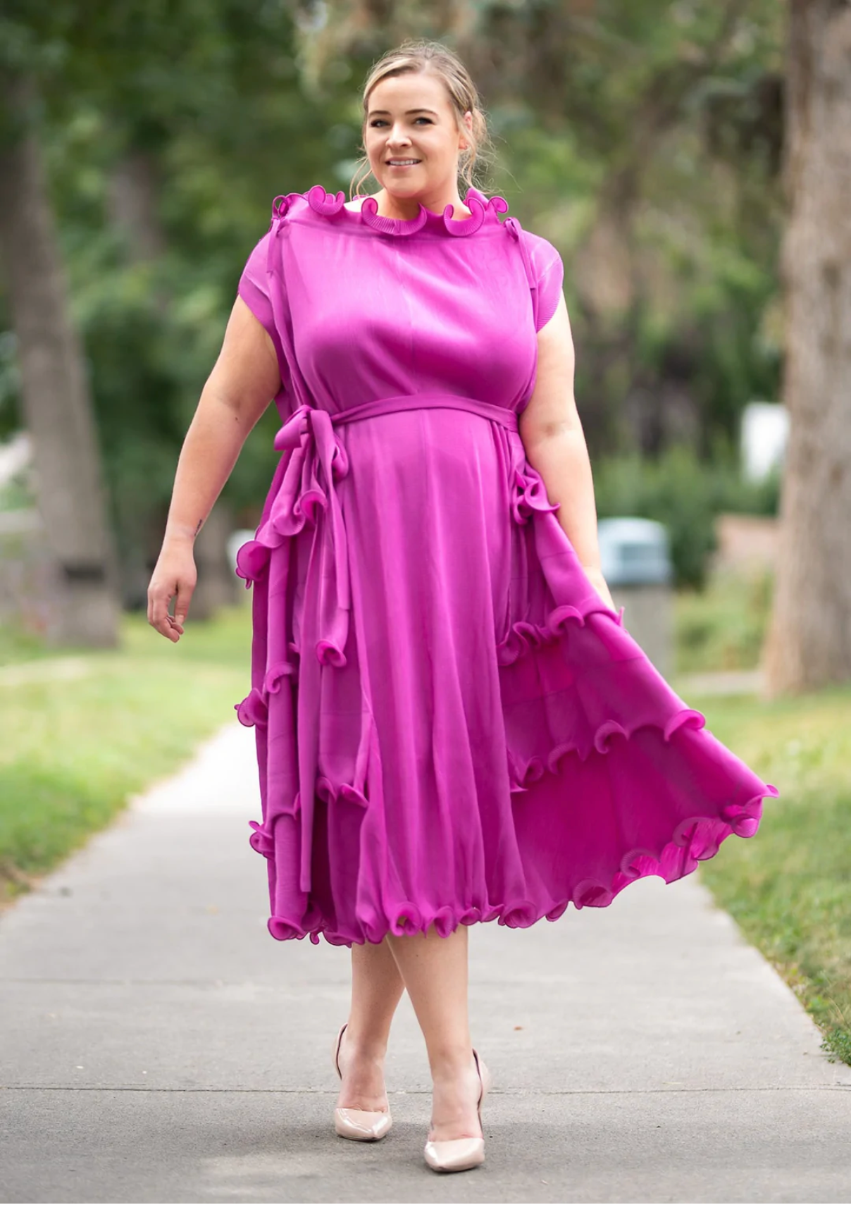 RUFFLE GLAM DRESS