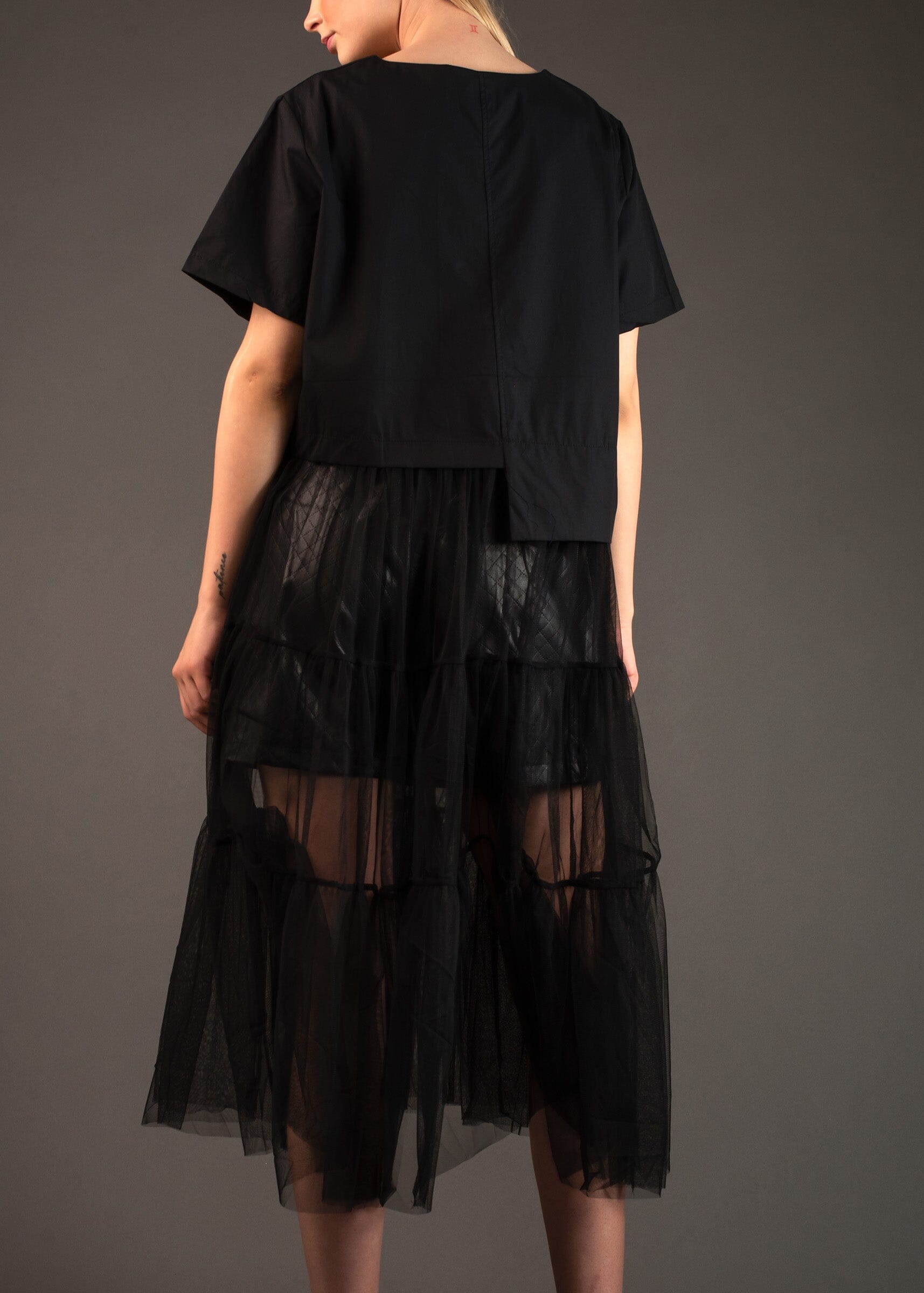 Long Layered Tulle Tee Dress - Kate Hewko