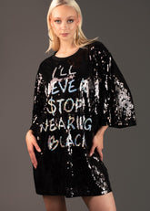 Never Stop Black Tee Tees Kate Hewko 