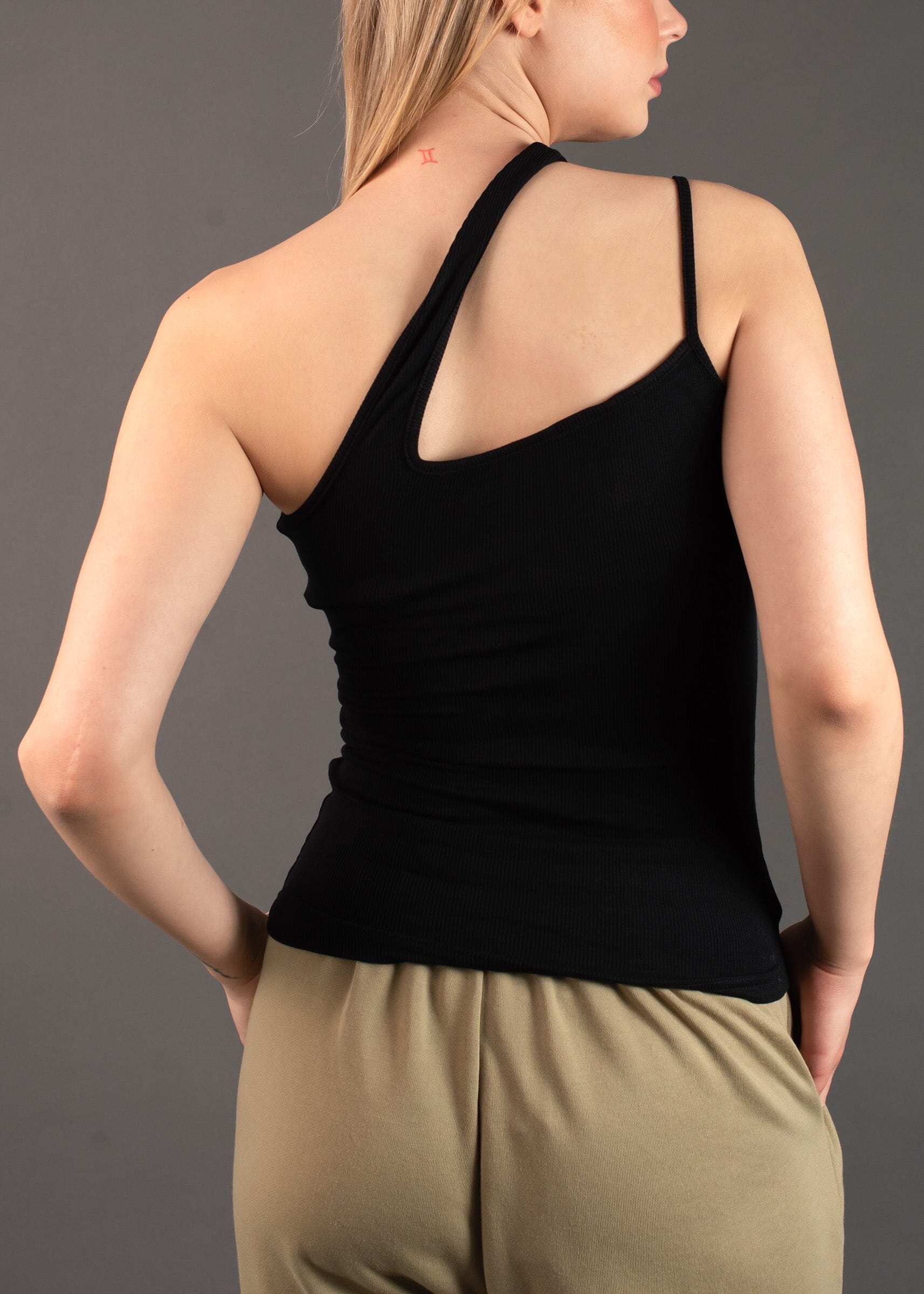 Kate One Shoulder Top - Black