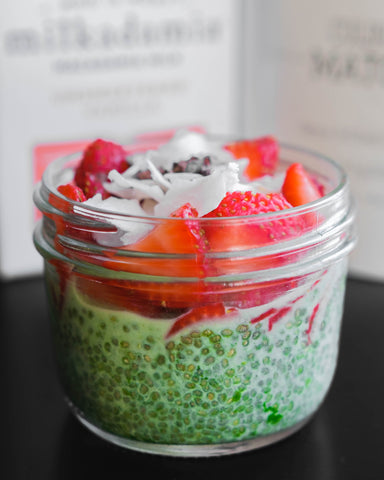 Mizuba matcha chia seed pudding