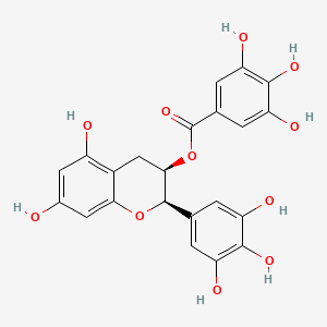 Molecular structure of epigallocatechin gallate in tea